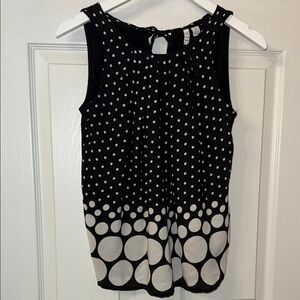 Elle Black and White Polka Dot Tank Top